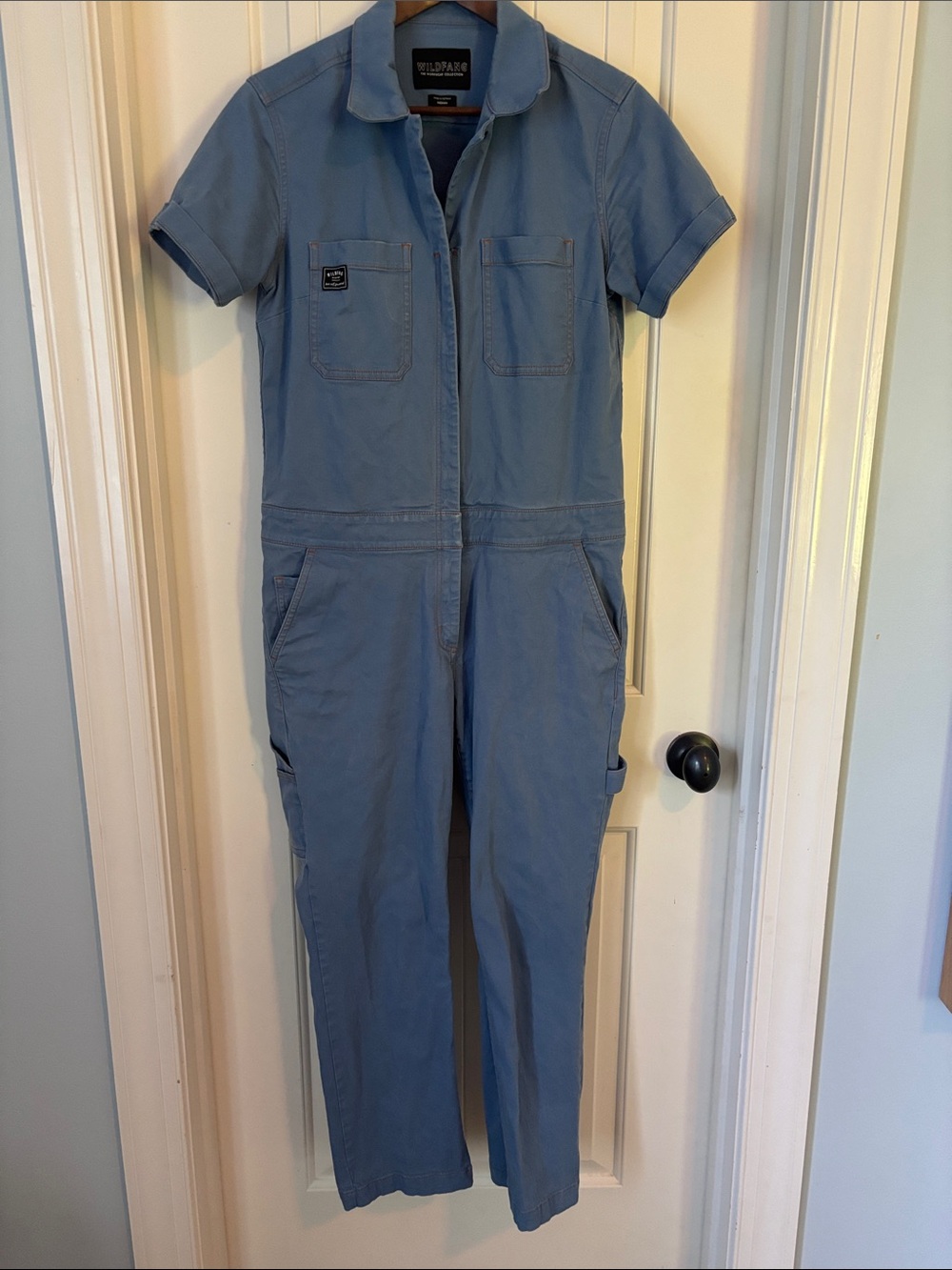 Wildfang blue jumpsuit sz M